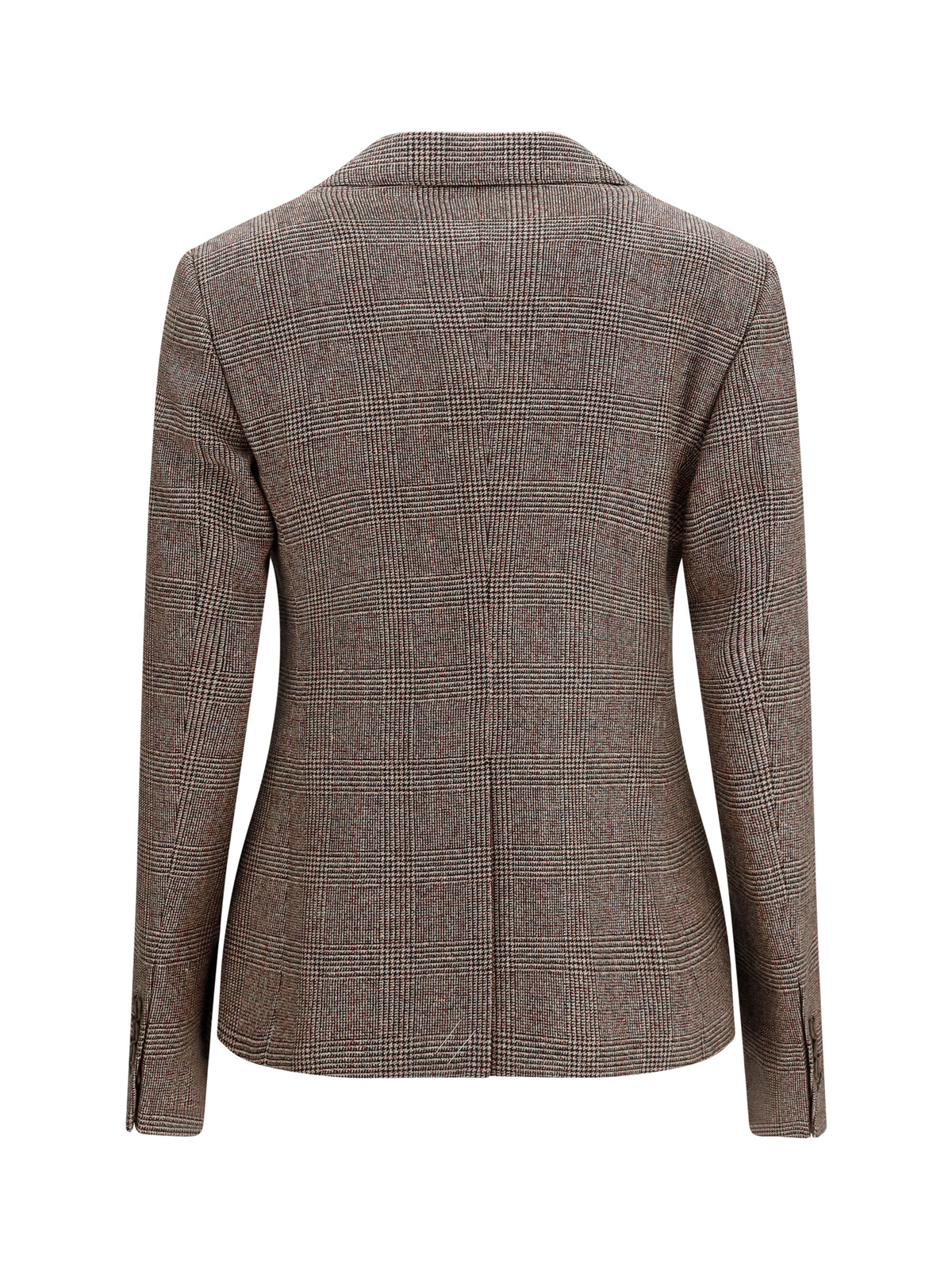 Burberry Single-breasted wool and linen Blazer - Soap Beige/Brown Chk