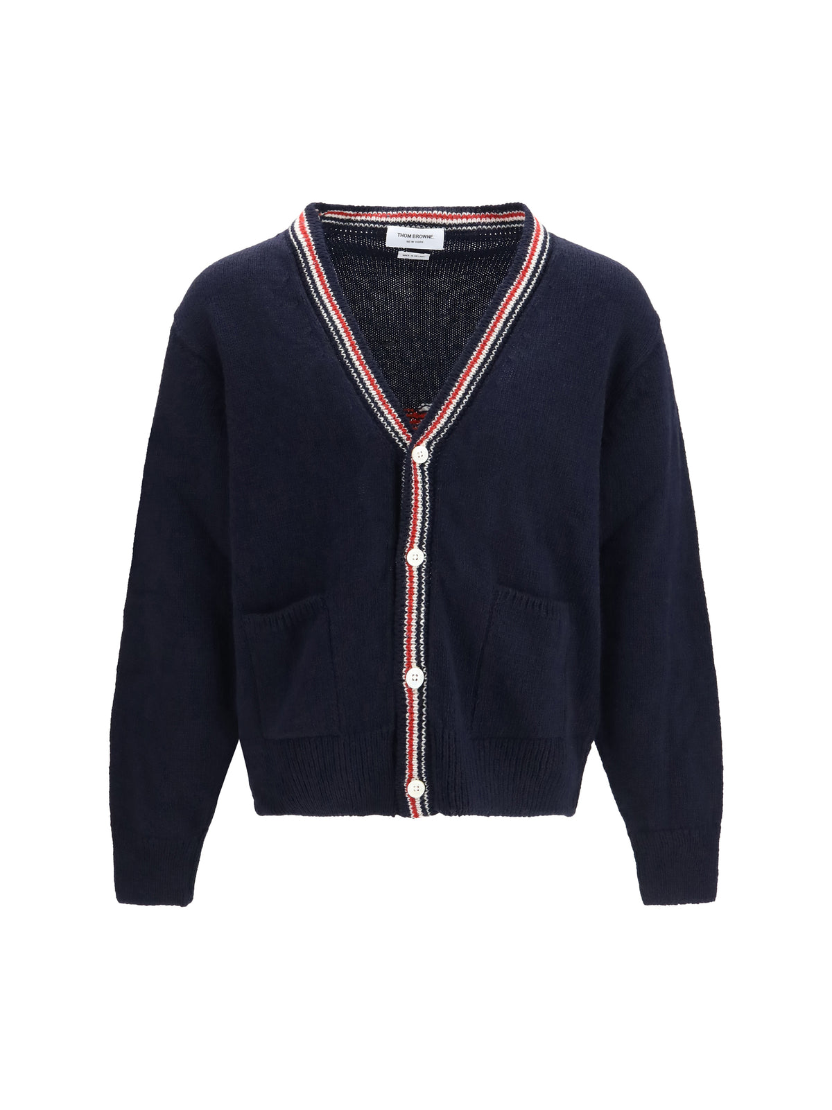 Thom Browne Hector Donegal Yarn Cardigan - Navy