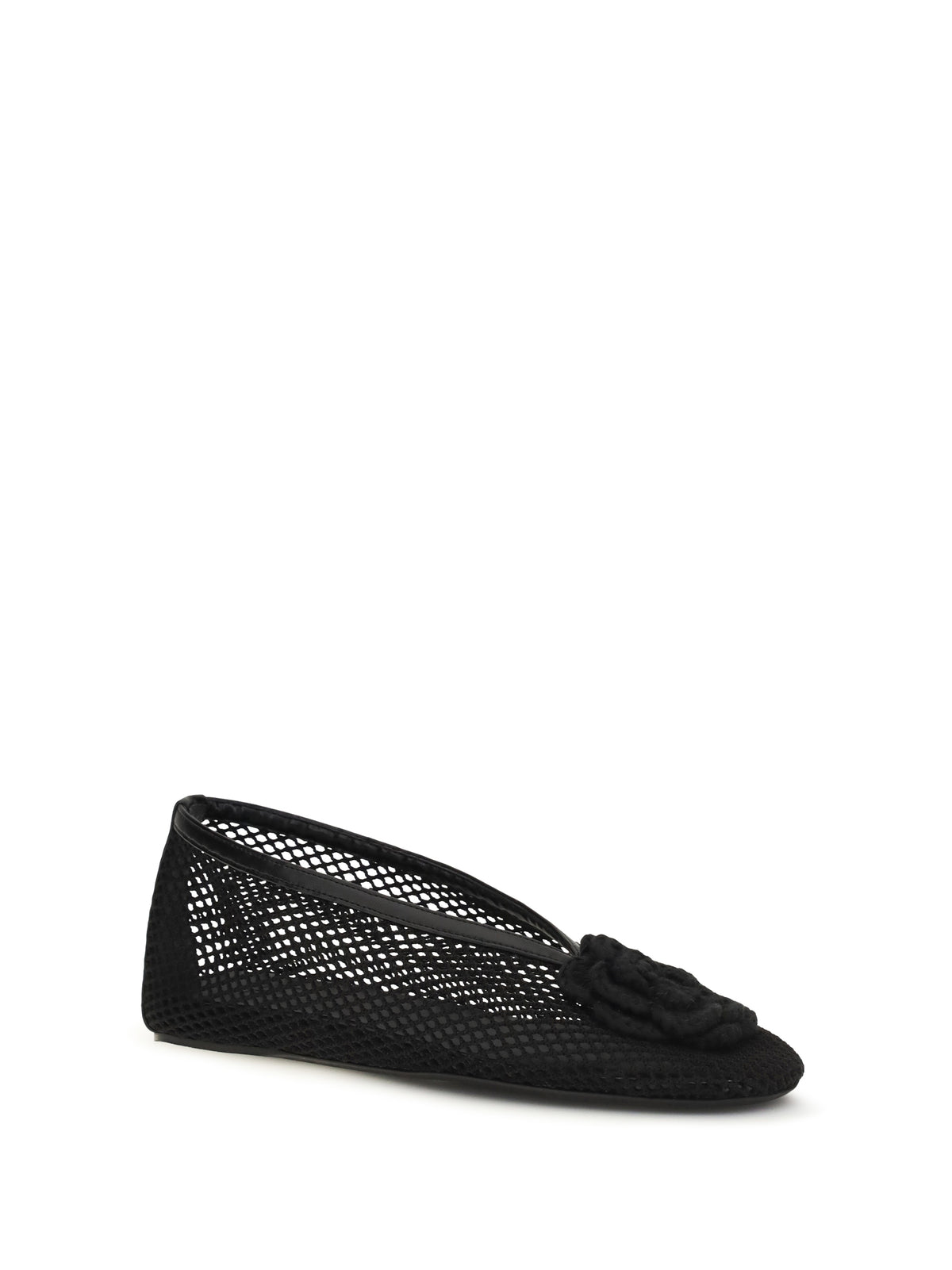 Ganni Jenny mesh Ballerinas - Black