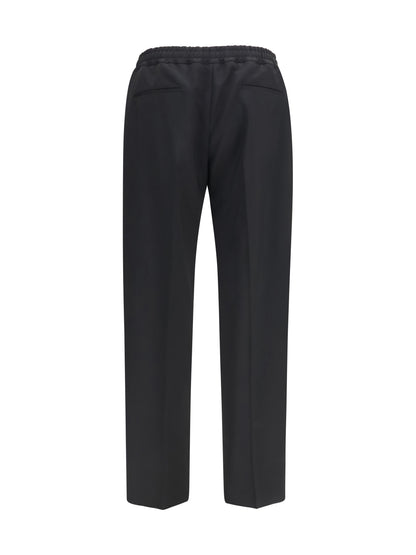 Valentino VLogo embroidered cotton gabardine Pants - Black