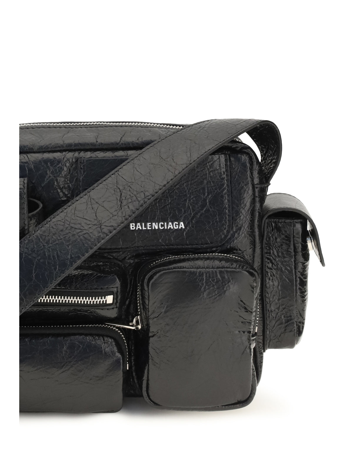 Balenciaga Superbusy Messenger Shoulder Bag - Black