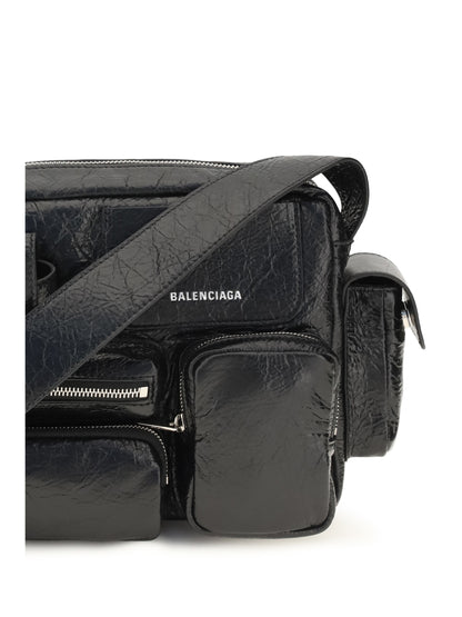 Balenciaga Superbusy Messenger Shoulder Bag - Black