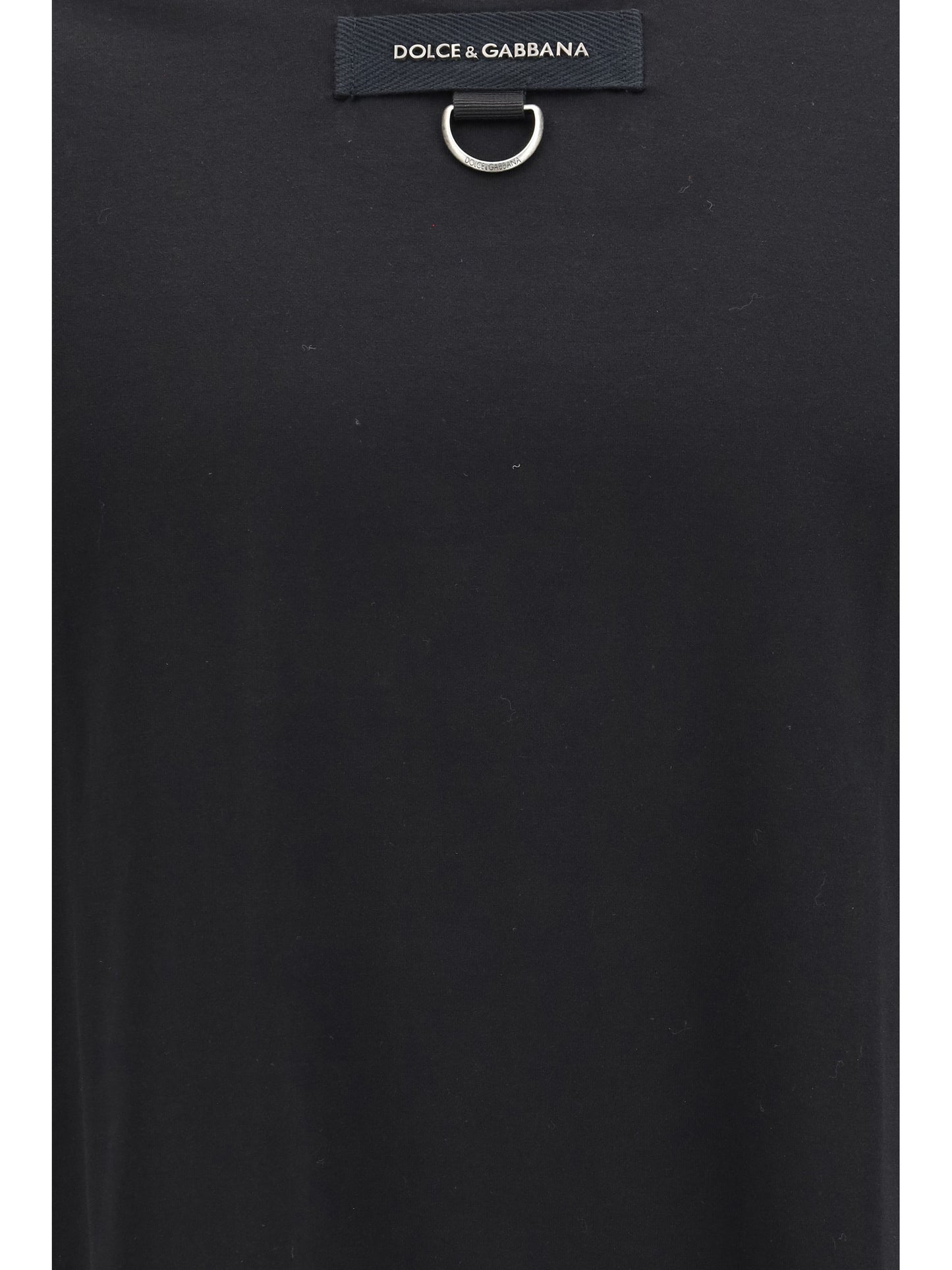 DOLCE & GABBANA Round neck short sleeve T-shirt with D-ring detail