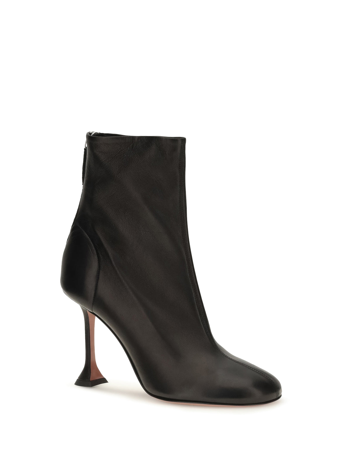 Amina Muaddi Iris nappa Booties - Black Nappa