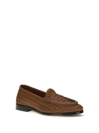 Bottega Veneta Silenzio Loafers - Tannin