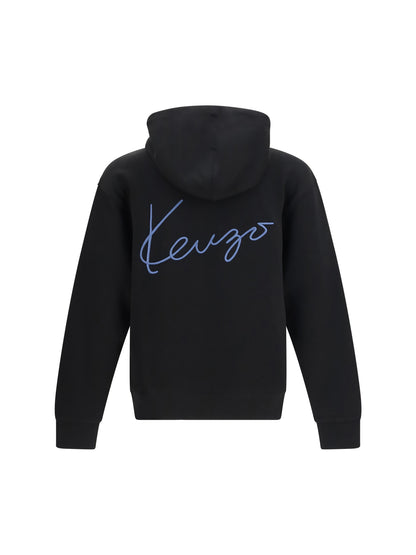 KENZO Kenzio Signature Embroidered Cotton Zip Hoodie