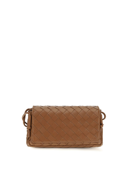 Bottega Veneta Intrecciato Shoulder Bag - Tannin-Gold