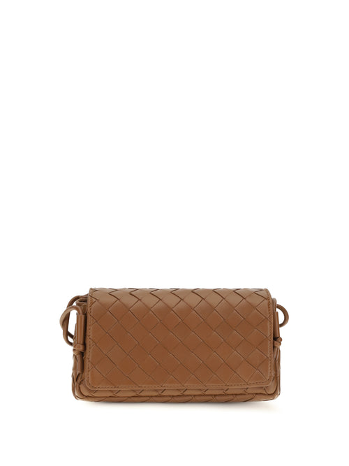 Bottega Veneta Intrecciato Shoulder Bag - Tannin-Gold