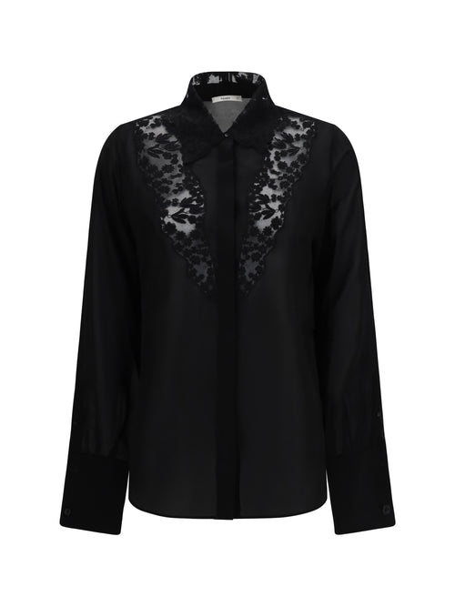 Fendi Georgette Shirt - Black