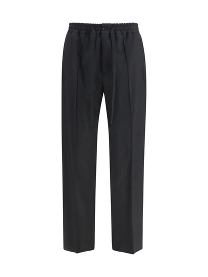 Valentino VLogo embroidered cotton gabardine Pants - Black