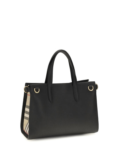 Burberry Small Cotswolds Check Tote Bag - Black