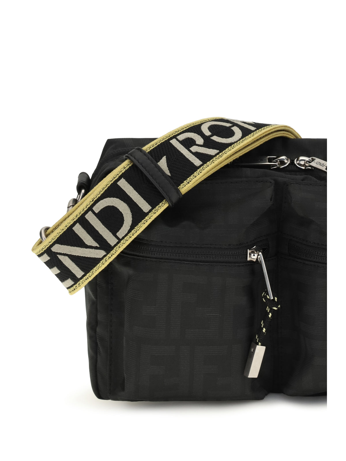 Fendi FF monogram fabric Camera Case - Black