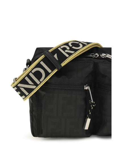 Fendi FF monogram fabric Camera Case - Black