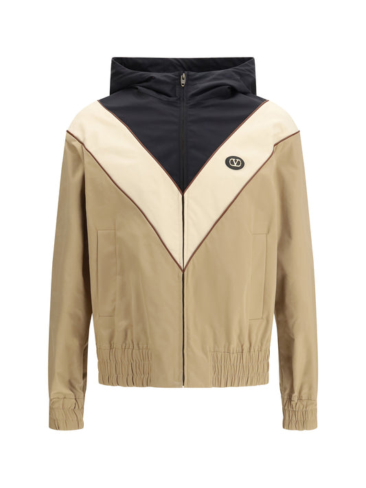 VALENTINO Nylon hooded windbreaker Jacket