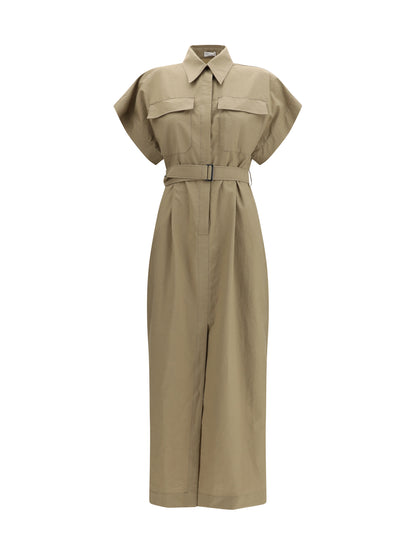 BRUNELLO CUCINELLI Pocket belted midi Dress