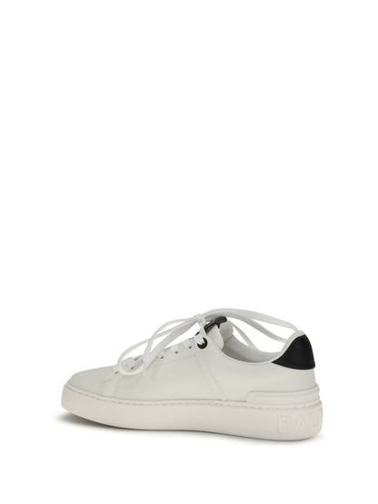 BALMAIN B-Court Sneakers in calfskin leather