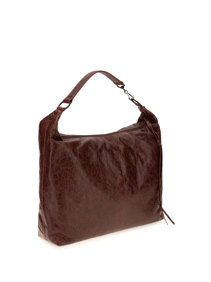 Balenciaga Medium Le City Hobo Shoulder Bag - Berry Red