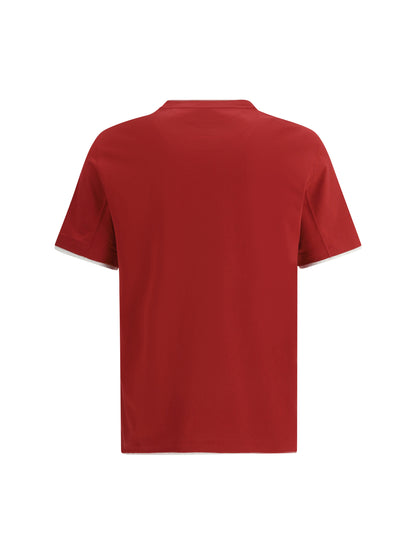 Brunello Cucinelli Cotton T-shirt - Ciliegia+Perla