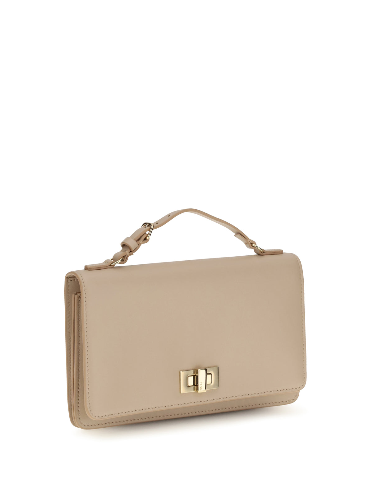 Fendi Peekaboo leather Chain Wallet - Pink Del Deserto
