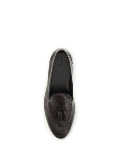 The Row Caden leather Loafers - Deep Brown