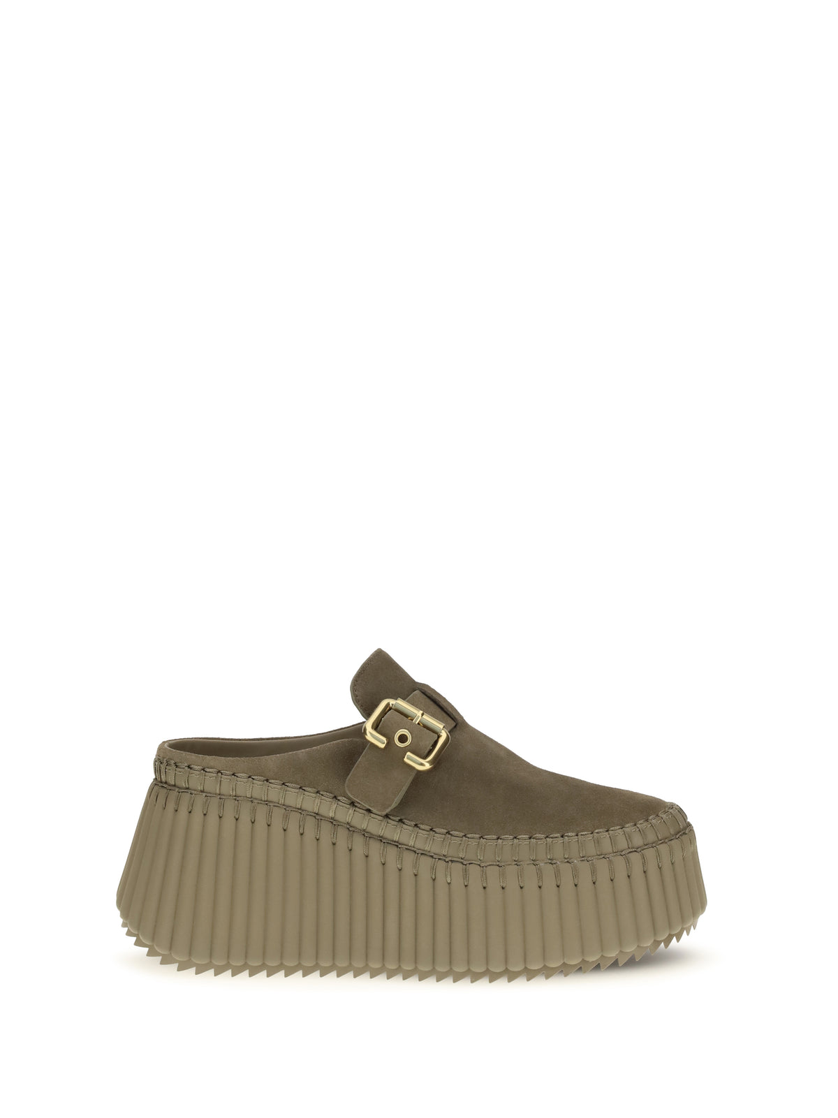 Chloé Nama Sabot - Dusty Khaki
