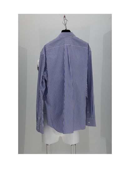 Celine LOOSE SHIRT - Craie/Bleu
