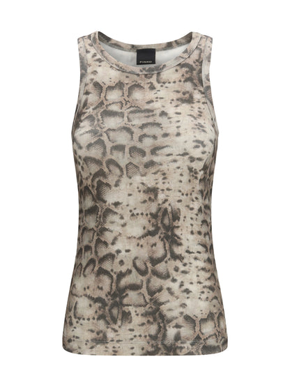 PINKO Snakeskin-print tank Top