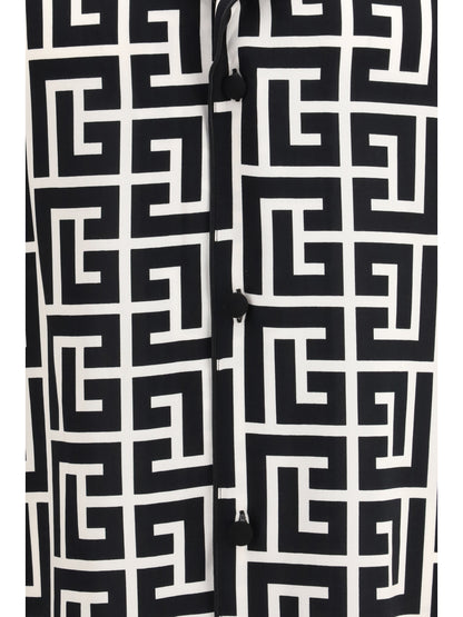 BALMAIN Monogram-print pajama Shirt