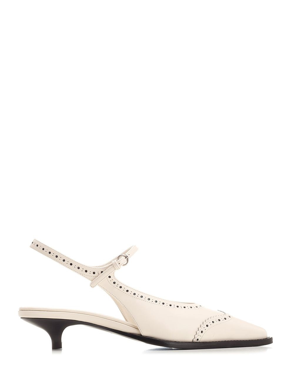Miu Miu Slingback Brogue - White