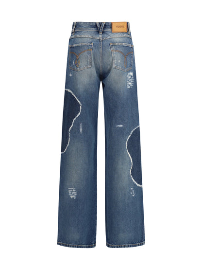VERSACE Cotton Denim Jeans