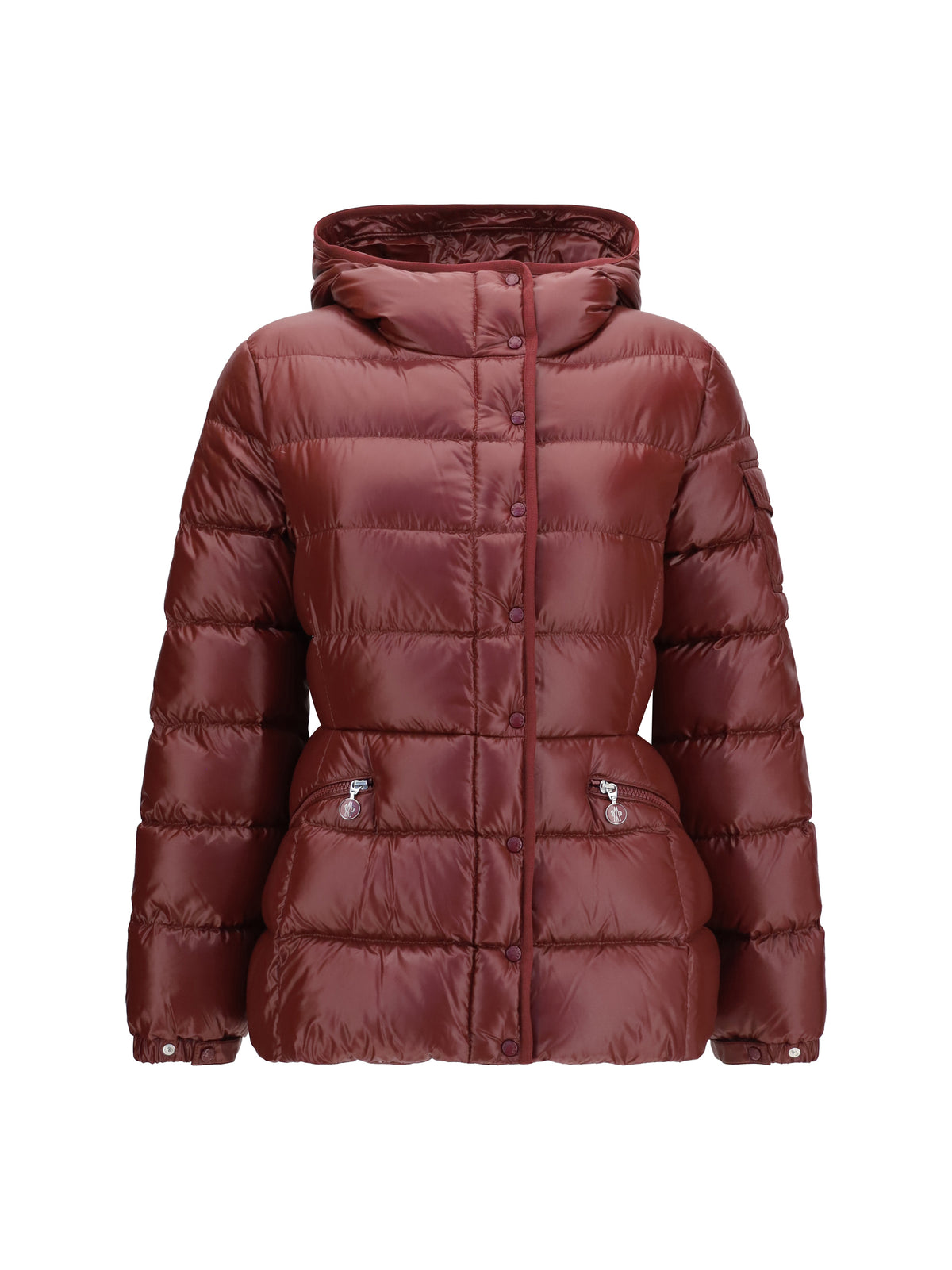 Moncler Barante short Hooded Down Jacket - Dark Red