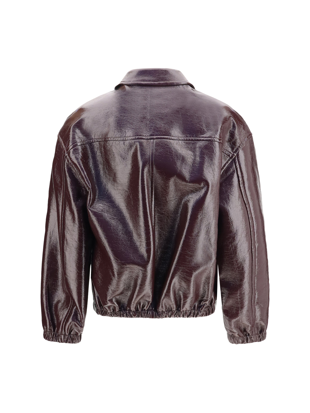 Courrèges Vinyl Bomber Jacket - Burnt Red