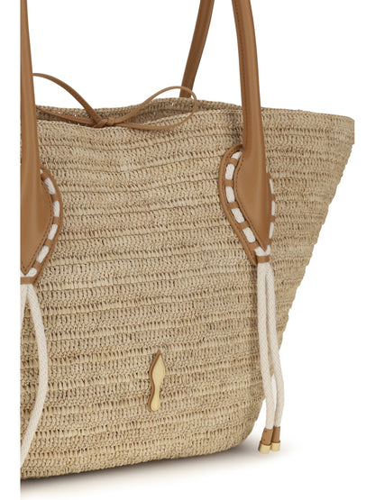 Christian Louboutin Large Venus Basket Shoulder Bag - Natural/Leather
