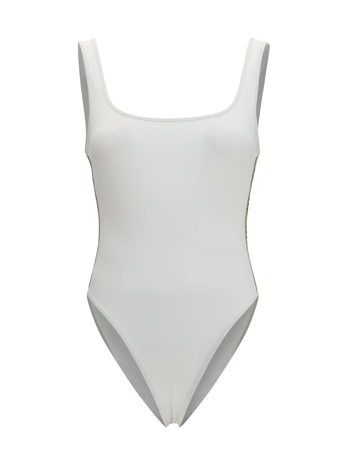 BURBERRY One-piece Swimsuit with Check trim