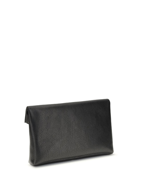 Saint Laurent Cassandre large envelope Clutch Bag - Black