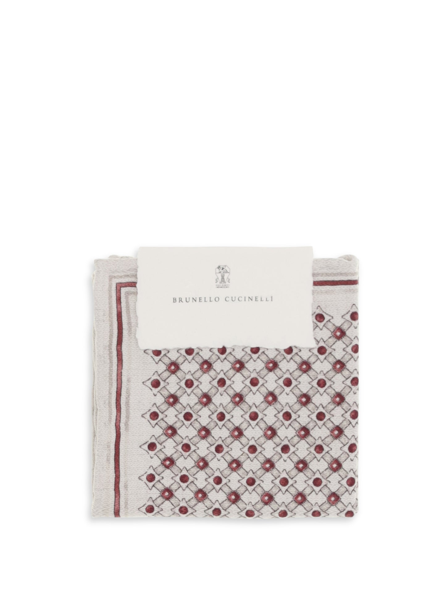 BRUNELLO CUCINELLI Silk Pochette with geometric pattern