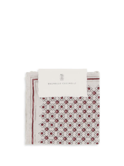 BRUNELLO CUCINELLI Silk Pochette with geometric pattern