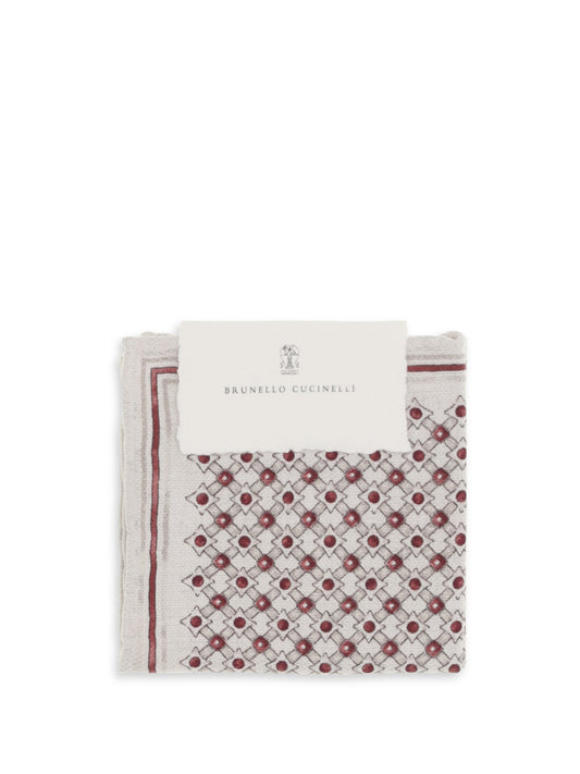 BRUNELLO CUCINELLI Silk Pochette with geometric pattern