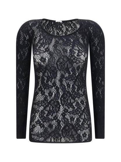 Wolford Infinite Rose Net long-sleeve Top - Black