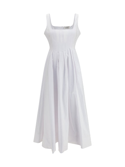 Max Mara Sportmax Long Giro Dress - White Ottico