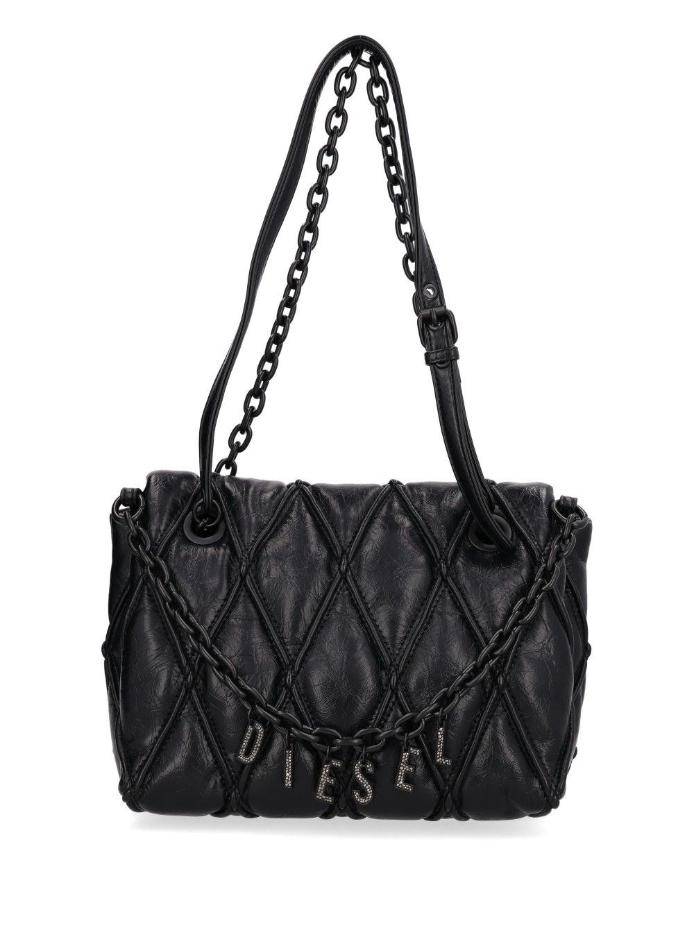 Diesel "Charm-D Shoulder" M Shoulder Bag - Black
