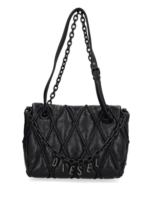 Diesel "Charm-D Shoulder" M Shoulder Bag - Black