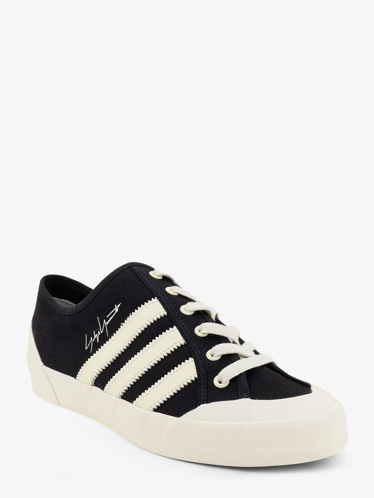 Y-3 Canvas sneakers with iconic side stripes - Black