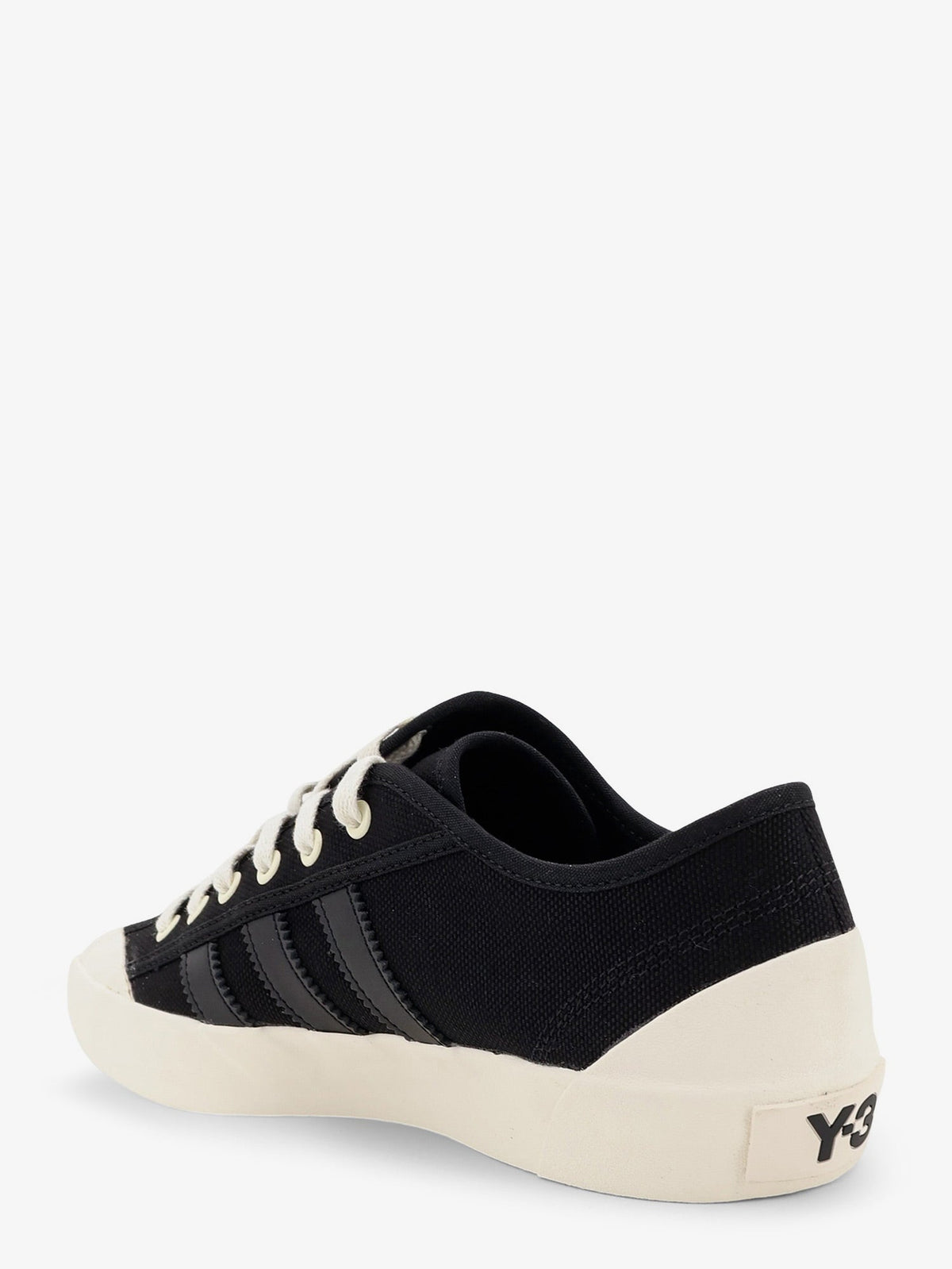Y-3 Canvas sneakers with iconic side stripes - Black