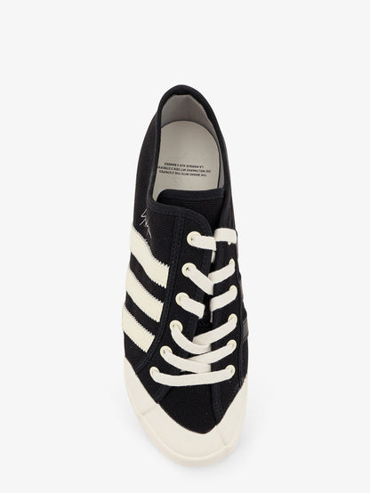 Y-3 Canvas sneakers with iconic side stripes - Black