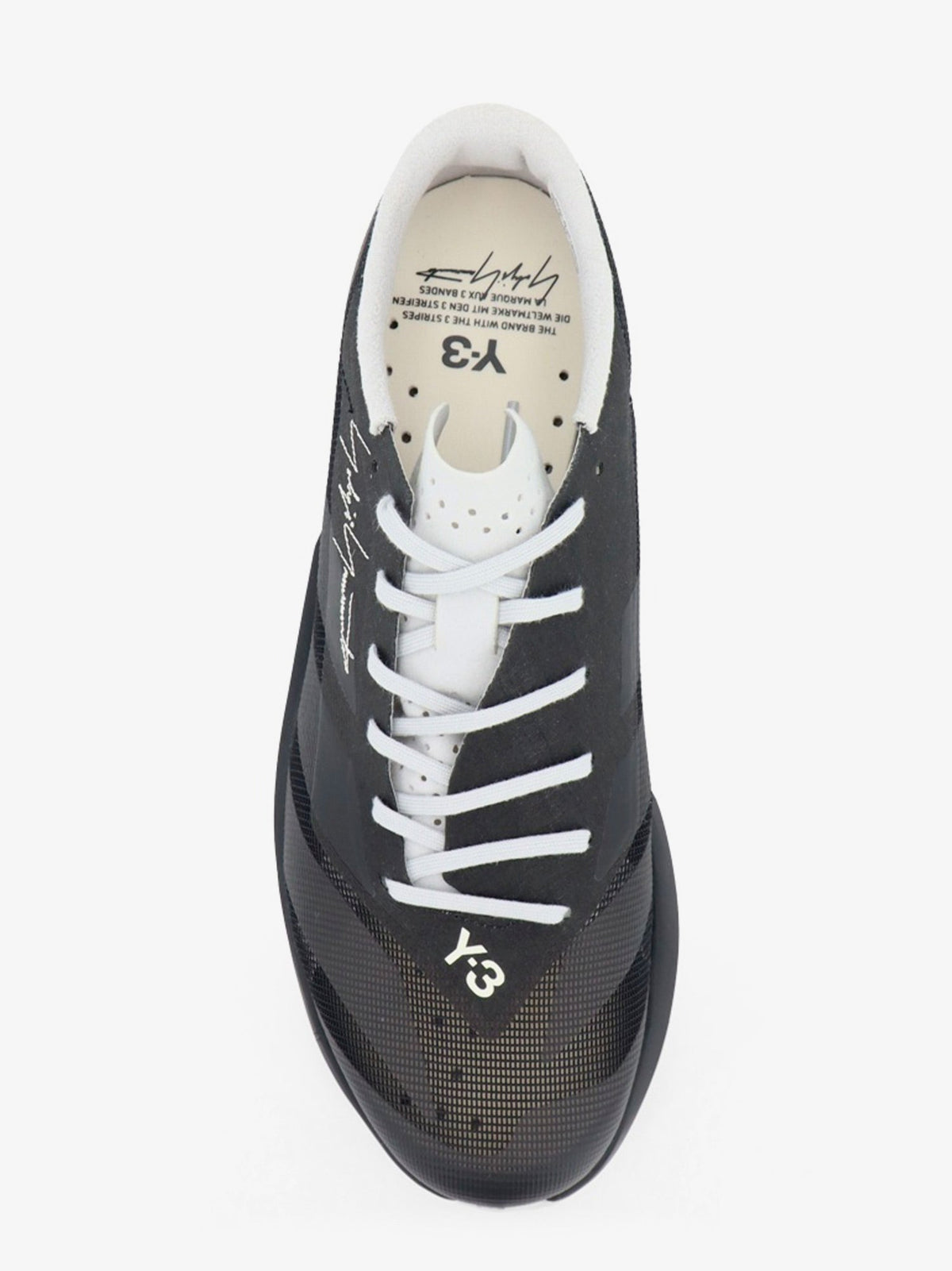 Y-3 Mesh sneakers with embroidered logo on the side - Black