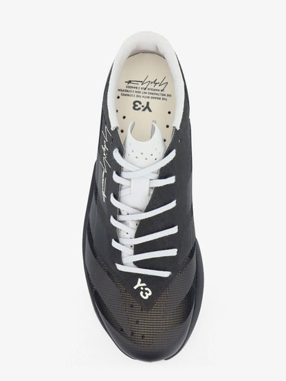 Y-3 Mesh sneakers with embroidered logo on the side - Black