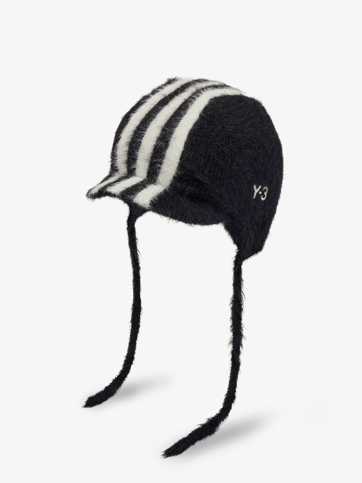 Y-3 Hat with earflaps and drawstrings - Black