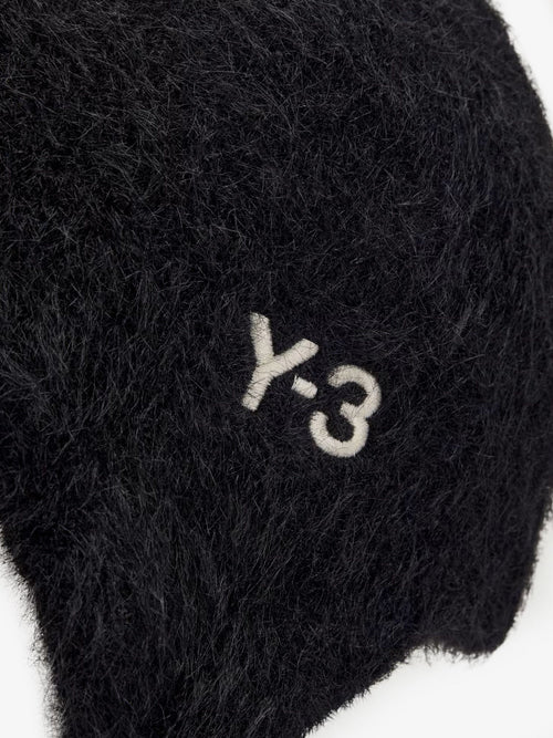 Y-3 Hat with earflaps and drawstrings - Black