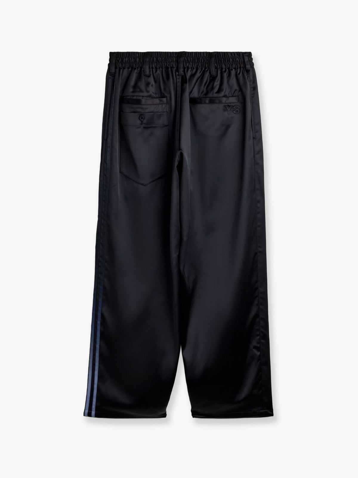 Y-3 Technical fabric trousers with iconic side stripes - Black